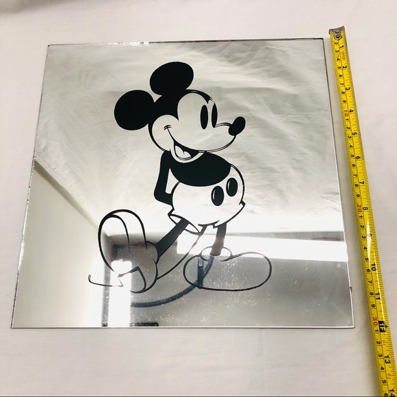 Mickey Mouse Mirror Square Glass Tile 12" x 12" Vintage Disney - Picture 4 of 4